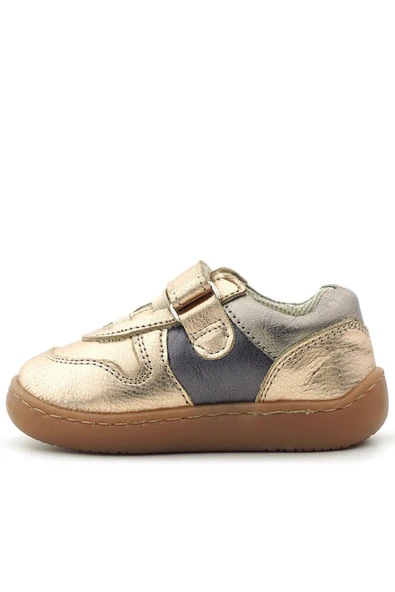 Rakerplus Bob Hakiki Deri Bakır Barefoot Cırtlı Lastikli Bebek Sneaker Ayakkabı - 5