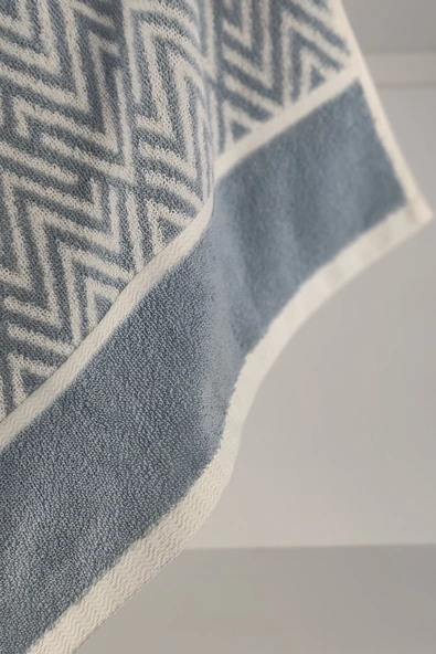 Sevim İpliği Boyalı El/Saç Havlusu - %100 Pamuk & Yumuşak & Çizgili Havlu - 45x90 cm - 10