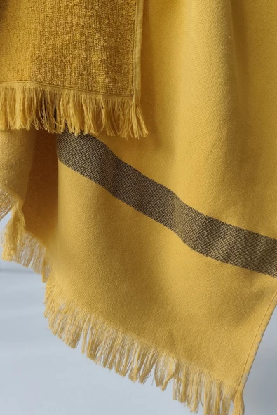 Sevim %100 Pamuk Kalın Çizgili Peştemal-Plaj Havlusu & Şezlong Örtüsü-90x200 cm - 12