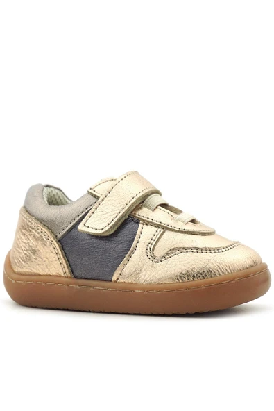 Rakerplus Bob Hakiki Deri Bakır Barefoot Cırtlı Lastikli Bebek Sneaker Ayakkabı - 2