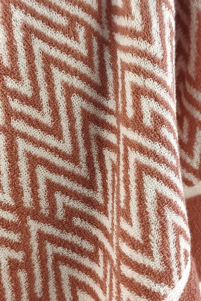 Sevim İpliği Boyalı El/Saç Havlusu - %100 Pamuk & Yumuşak & Çizgili Havlu - 45x90 cm - 3