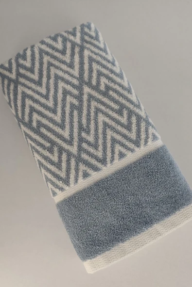 Sevim İpliği Boyalı El/Saç Havlusu - %100 Pamuk & Yumuşak & Çizgili Havlu - 45x90 cm - 12