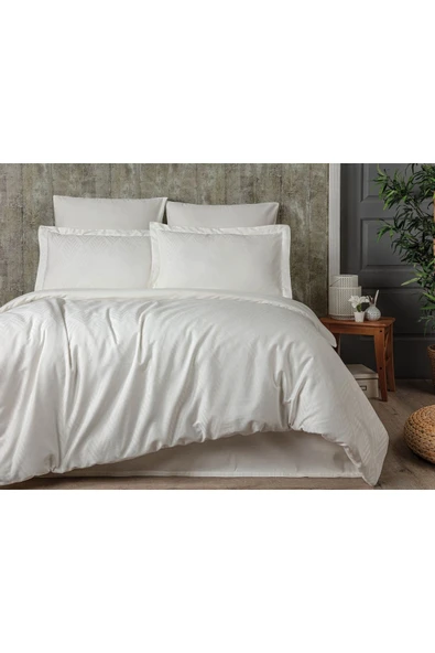 Sevim Tivoli Jakarlı %100 Pamuk Saten Çift Kişilik Nevresim Takımı-Diamond-8 Farklı Renk Seçeneğii - 7