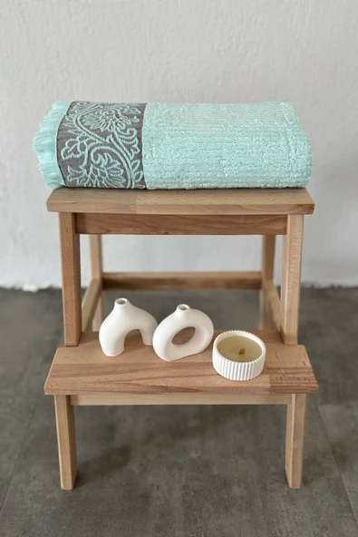 Sevim Bordürlü & Püsküllü Banyo Havlusu - Ekstra Yumuşak Bambu Havlu - 70x140 cm - Resim 6