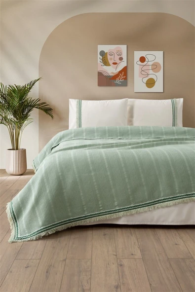 Sevim Tivoli Çift Kişilik Dantelli 4 Parça Pike Takımı Çeyizlik-Melanie - 5