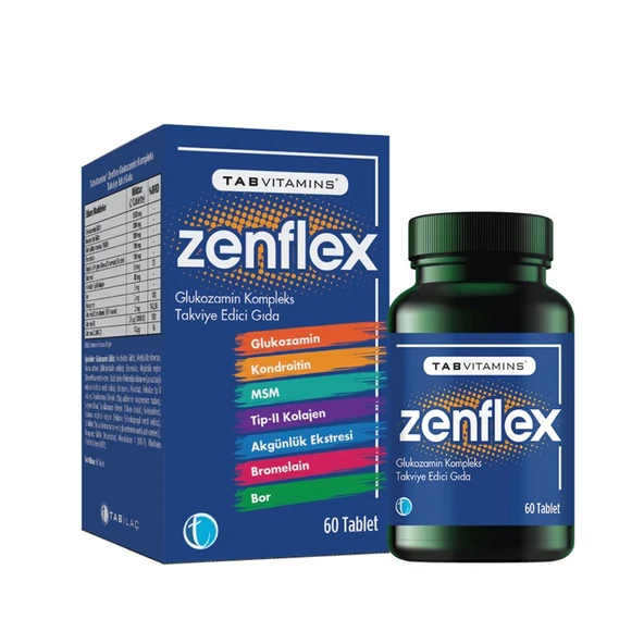 Tab Vitamins Zenflex Takviye Edici Gıda 60 Tablet ürün görseli