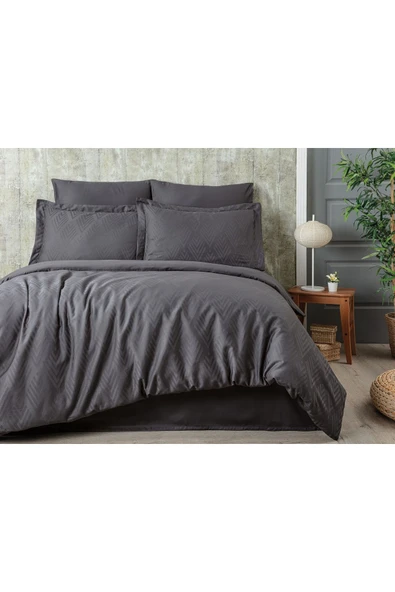 Sevim Tivoli Jakarlı %100 Pamuk Saten Çift Kişilik Nevresim Takımı-Diamond-8 Farklı Renk Seçeneğii - 8