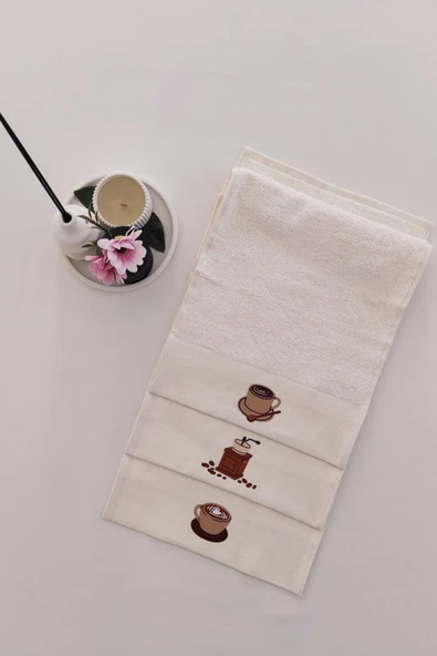 Sevim 3'lü Mutfak Havlu Takımı - Dondurma Baskılı Havlu Seti - Ekstra Yumuşak & Bambu - 30x50 cm - 8