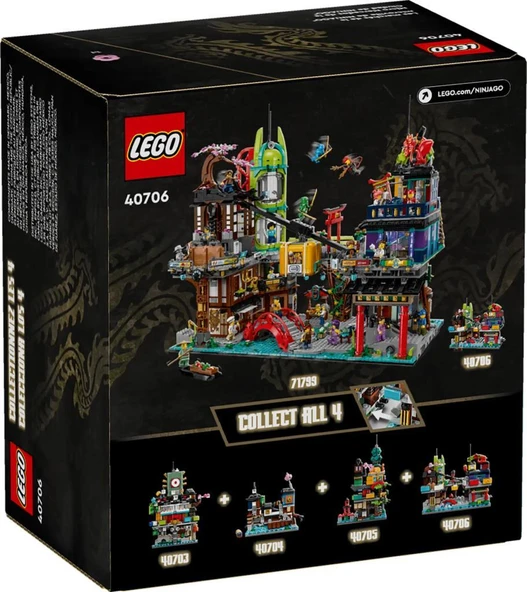LEGO Ninjago 40706 Micro NINJAGO City Markets - Resim 2