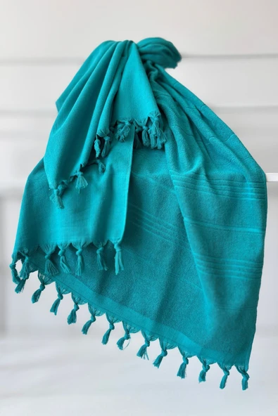 Sevim %100 Pamuk Havlu Peştemal 90x170cm - Yumuşak Plaj Havlusu - Resim 4