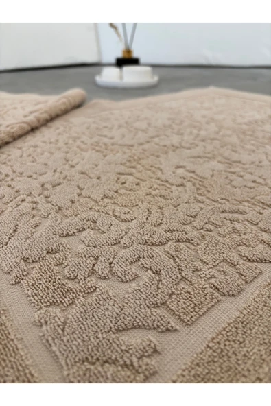 Sevim 2'li Ayak Havlusu - Yüksek Su Emici & Yumuşak & Damask Desen - %100 Pamuk - 50x70cm - Resim 8