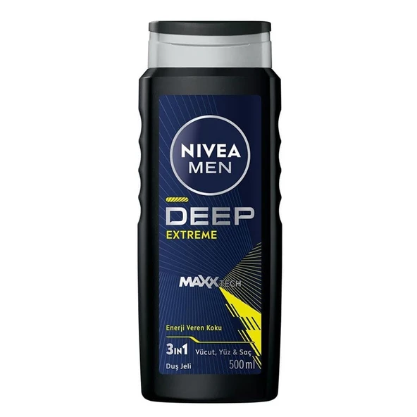 Nivea Men Deep Extreme 3in1 Duş Jeli 500 ml ürün görseli