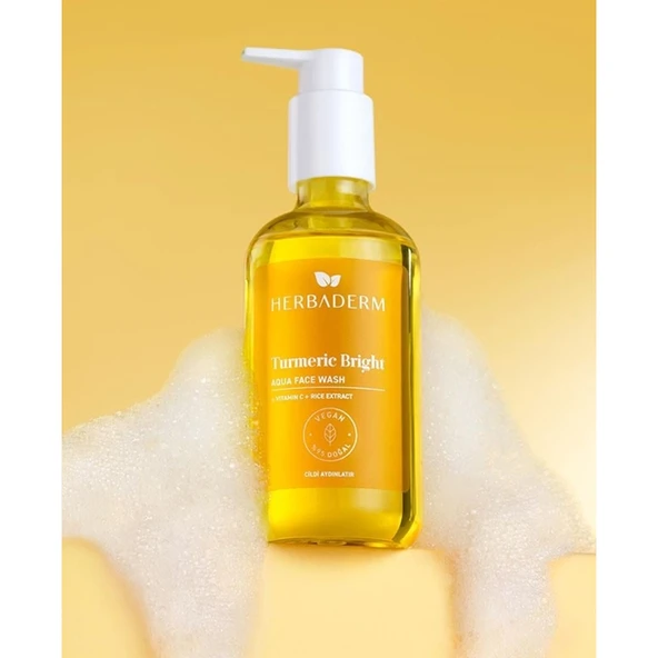 Herbaderm Turmeric Bright Aqua Face Wash 250 ml - Resim 2