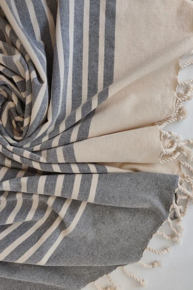 Sevim %100 Pamuk Şezlong Havlusu-Plaj & Havuz Havlusu - Plaj Örtüsü 80x190 cm Peştemal - 3
