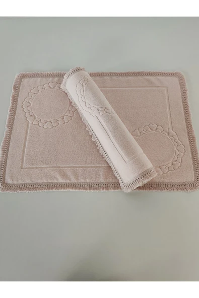 Sevim Püskül Dantelli Ayak Havlusu (50 X 70) Cm 2'li - 4