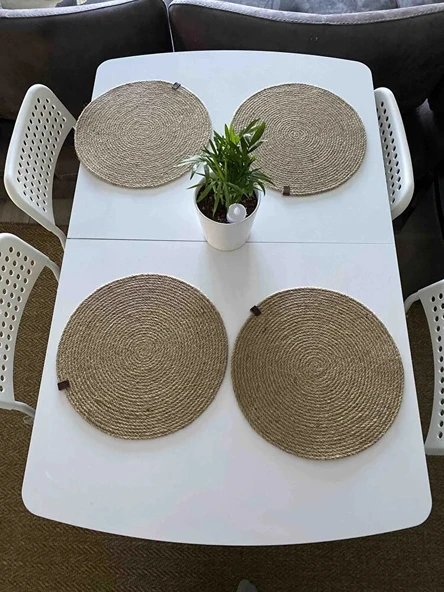Asesva Serisi 80x132 MDF Beyaz Masa Metal Ayaklı Açılabilir Üst Kalite Mutfak Masası,Yemek Masası - 4