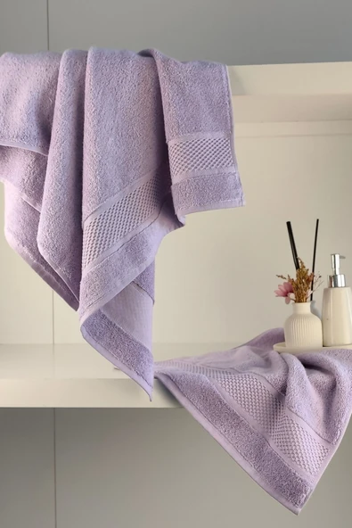 Sevim %100 Pamuk Banyo Havlu Seti-Long Twist İplik-Yüksek Su Emici ve Yumuşak - 6