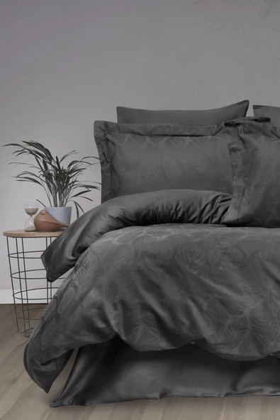 Sevim Jakarlı Pamuk Saten Nevresim Takımı - Çift Kişilik Nevresim Seti -Aura - 3