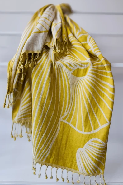 Sevim Jakarlı Müslin Plaj Havlusu - %100 Pamuk Peştemal -Yumuşak Ve Emici - 90x170 Cm - 5