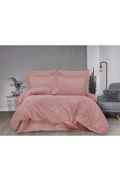 Sevim Jakarlı Pamuk Saten Nevresim Takımı - Çift Kişilik Nevresim Seti -Aura - 5