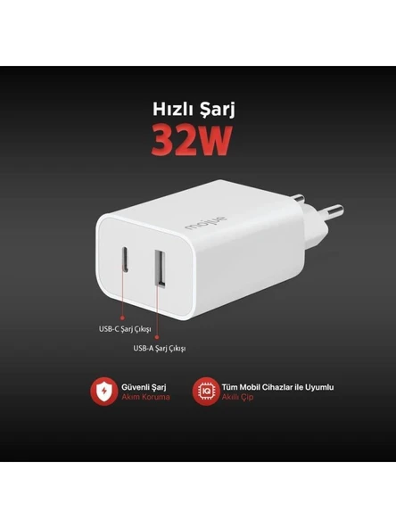 Mojue MS13 Duo Hızlı Şarj Adaptörü Teşhir - Resim 2