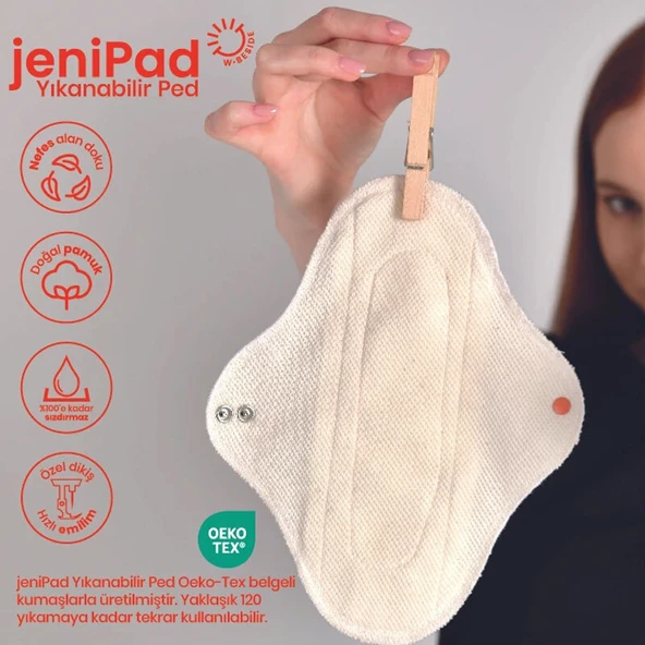 W-Beside JeniPad Kadın Pedi Normal Ultra Emici 3 Adet - Resim 4