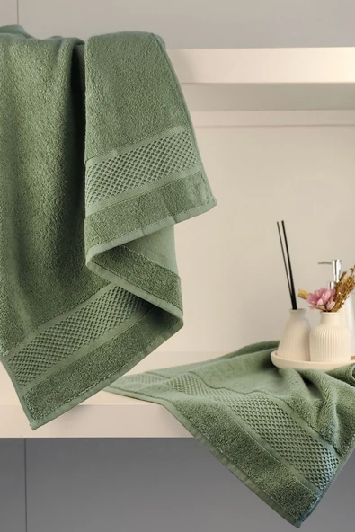 Sevim %100 Pamuk Banyo Havlu Seti-Long Twist İplik-Yüksek Su Emici ve Yumuşak - 5