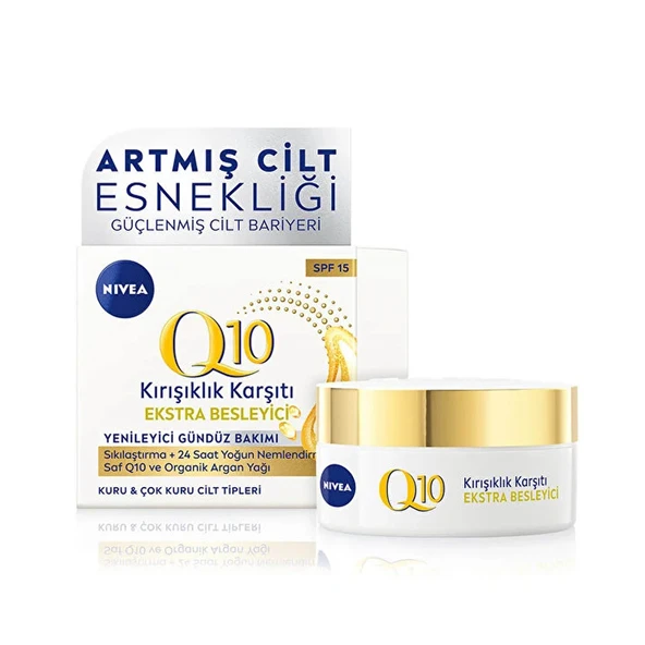 Nivea Q10 Ekstra Besleyici Gündüz Bakım Kremi Spf15+ 50 ml ürün görseli