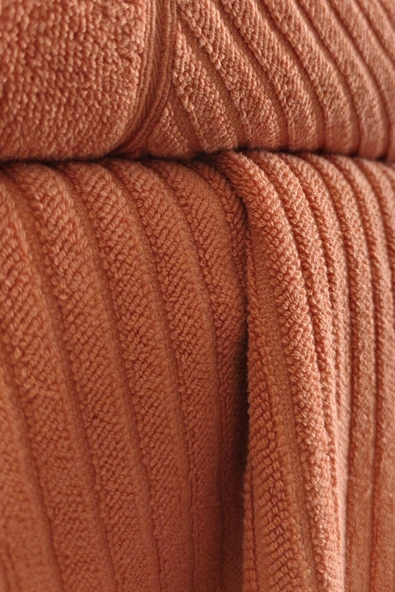 Sevim %100 Pamuk El Havlusu 2'li - Modern Çizgili Tasarım - Yumuşak Dokulu - 8