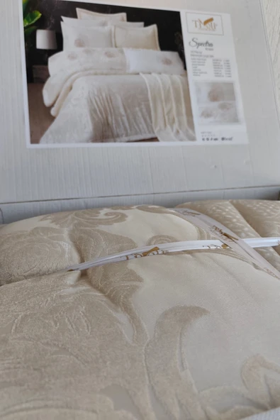 Sevim Tivoli 10 parça Battaniyeli Kadife Yatak Örtülü Çeyiz Seti Spectra - 12