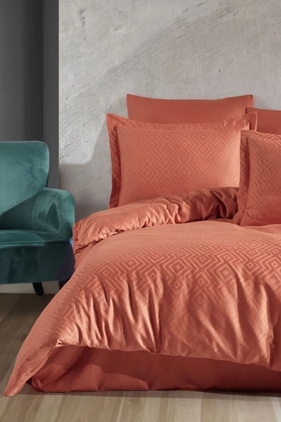 Sevim Jakarlı & Saten Çift Kişilik Nevresim Takımı - %100 Pamuk-Metis-9 Renk Seçeneği ürün görseli