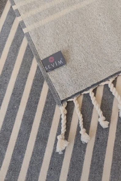 Sevim %100 Pamuk Şezlong Havlusu-Plaj & Havuz Havlusu - Plaj Örtüsü 80x190 cm Peştemal - 4