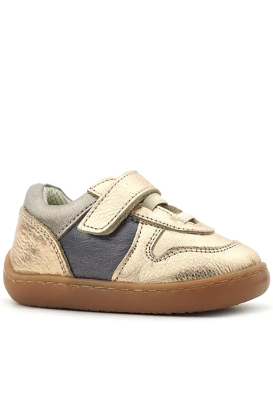 Rakerplus Bob Hakiki Deri Bakır Barefoot Cırtlı Lastikli Bebek Sneaker Ayakkabı - 12