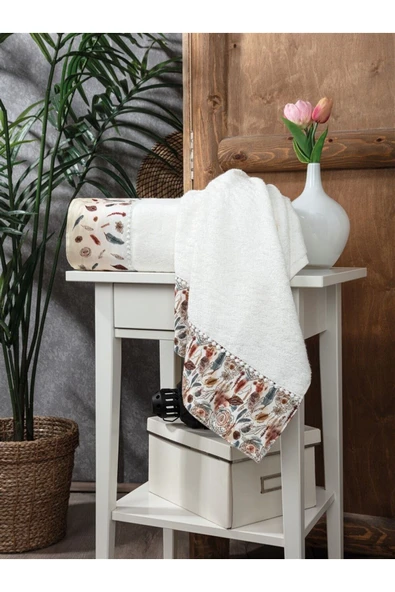 Sevim 2'li Set Banyo Havlusu - Yüksek Su Emici & Bambu Banyo Havlu Takımı - Tivoli - Bergerac