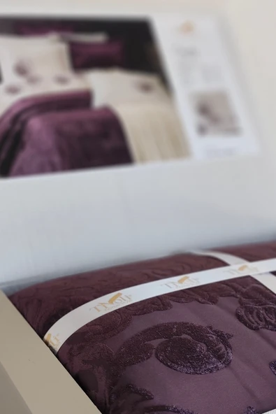 Sevim Tivoli 10 parça Battaniyeli Kadife Yatak Örtülü Çeyiz Seti Spectra - 6