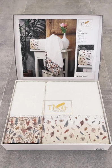 Sevim 2'li Set Banyo Havlusu - Yüksek Su Emici & Bambu Banyo Havlu Takımı - Tivoli - Bergerac - 2