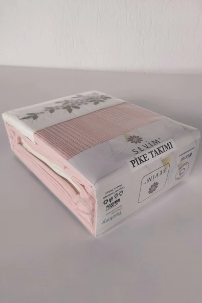 Sevim Tek Kişilik 3 Parça Nakışlı Waffle Dokuma Pike Takımı Legacy - 5