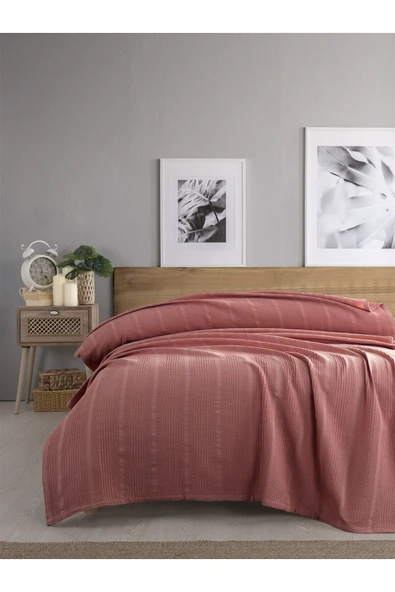 Sevim Tek Kişilik Waffle Pike 160x230cm, %100 Pamuk, Petek Tasarım Pike - Resim 3