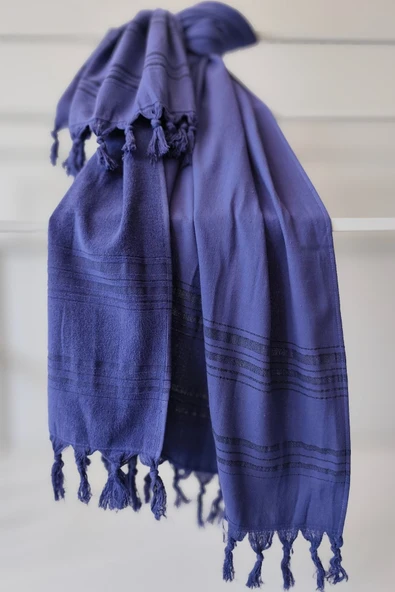 Sevim Çizgili Havlu Peştemal 90x170cm - Yumuşak Plaj Havlusu- %100 Pamuk - 5