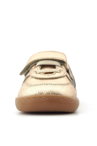 Rakerplus Bob Hakiki Deri Bakır Barefoot Cırtlı Lastikli Bebek Sneaker Ayakkabı - 4