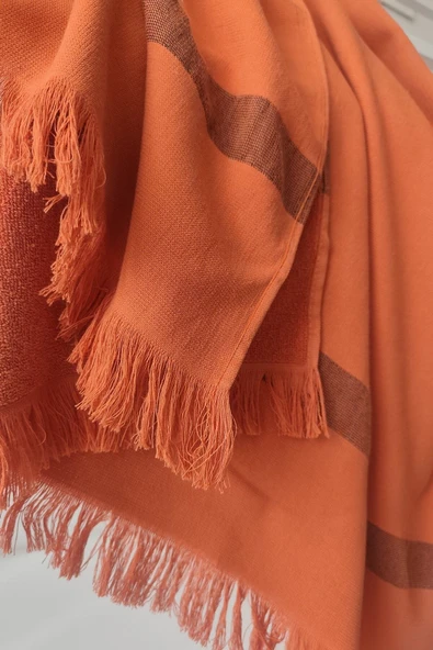 Sevim %100 Pamuk Kalın Çizgili Peştemal-Plaj Havlusu & Şezlong Örtüsü-90x200 cm - 8