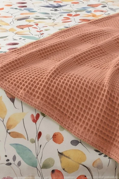 Sevim Yeşil Çift Kişilik Havuzlu Pike Takımı - Çiçek Desenli & Yumuşak Pike Seti - 4 Parça-Fayette - Resim 12