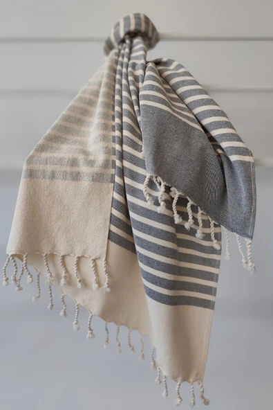 Sevim %100 Pamuk Şezlong Havlusu-Plaj & Havuz Havlusu - Plaj Örtüsü 80x190 cm Peştemal