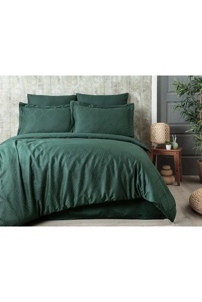 Sevim Tivoli Jakarlı %100 Pamuk Saten Çift Kişilik Nevresim Takımı-Diamond-8 Farklı Renk Seçeneğii - 4