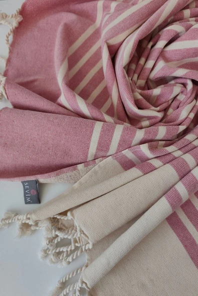 Sevim %100 Pamuk Şezlong Havlusu-Plaj & Havuz Havlusu - Plaj Örtüsü 80x190 cm Peştemal - 7