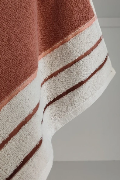 Sevim İndigo Mavi Çizgili El/yüz Havlusu - Ipliği Boyalı & Yüksek Su Emici - %100 Pamuk - 45x85 Cm - Resim 6