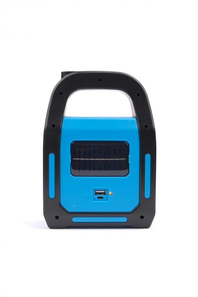 HB-9707A-1 3 Kademeli USB Çıkışlı Şarjlı Mavi Solar Lamba - 4