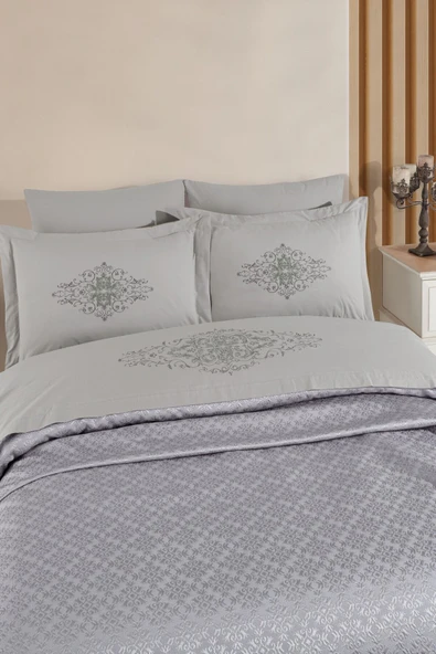 Sevim Tivoli Kabartma Nakışlı Pike Takımı Havlulu 8 Parça - Diana - Resim 7