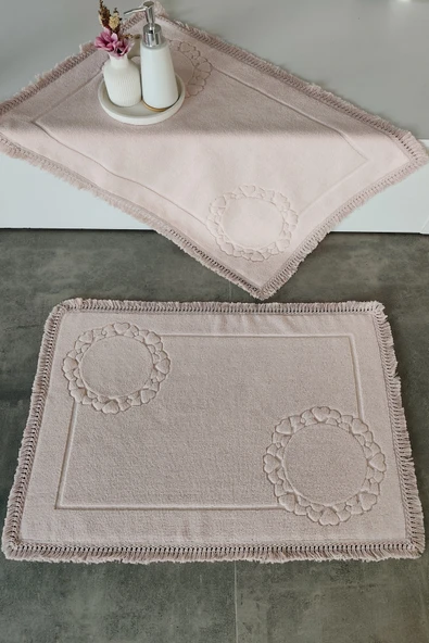 Sevim Püskül Dantelli Ayak Havlusu (50 X 70) Cm 2'li - 2