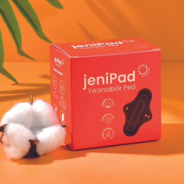 W-Beside JeniPad Yıkanabilir Ped 6 Adet - Siyah Günlük - Resim 2